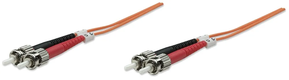 Intellinet Fiber Optic Patch Cable, OM2, ST/ST, 2m, Orange 470063