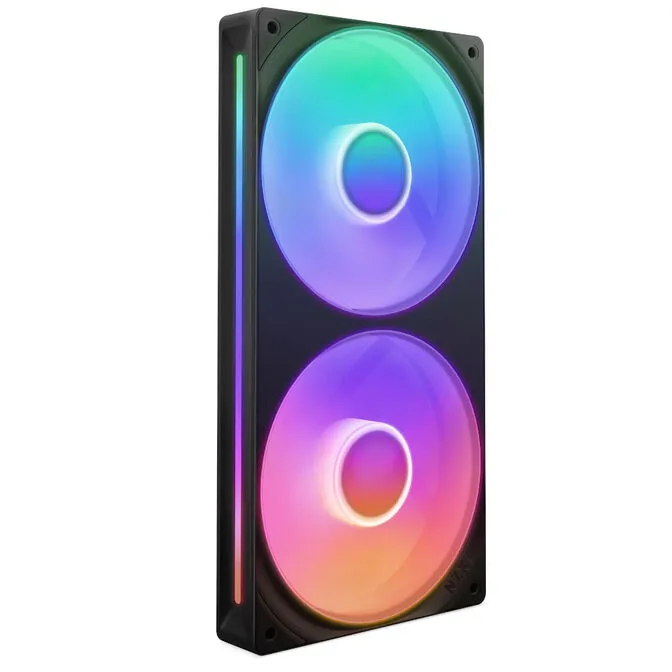Ventoinha NZXT F240 RGB Core Single-Frame Pretas - Dupla Ventoínha 120mm (240mm)