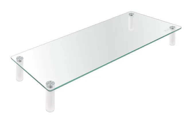 Suporte Elevatório Tooq para Monitores Alumínio e Vidro Temperado
