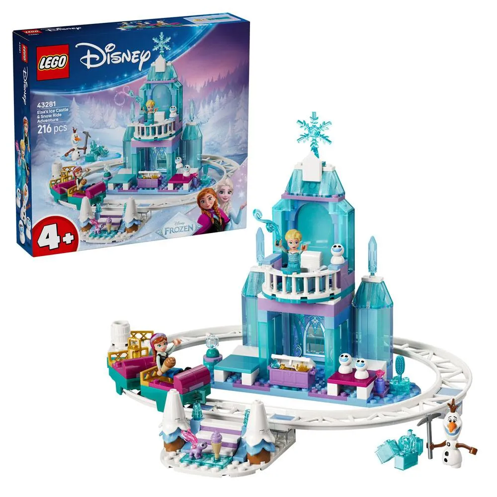 LEGO Disney: Frozen Castelo de Gelo da Elsa e Aventura na Pista de Neve | Idades 4+ | 216 Peças | Item 43281