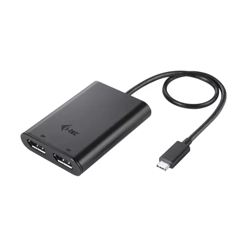 Adaptador i-tec USB-C duplo Displayport Video 4K/60Hz (único 8K/30Hz)