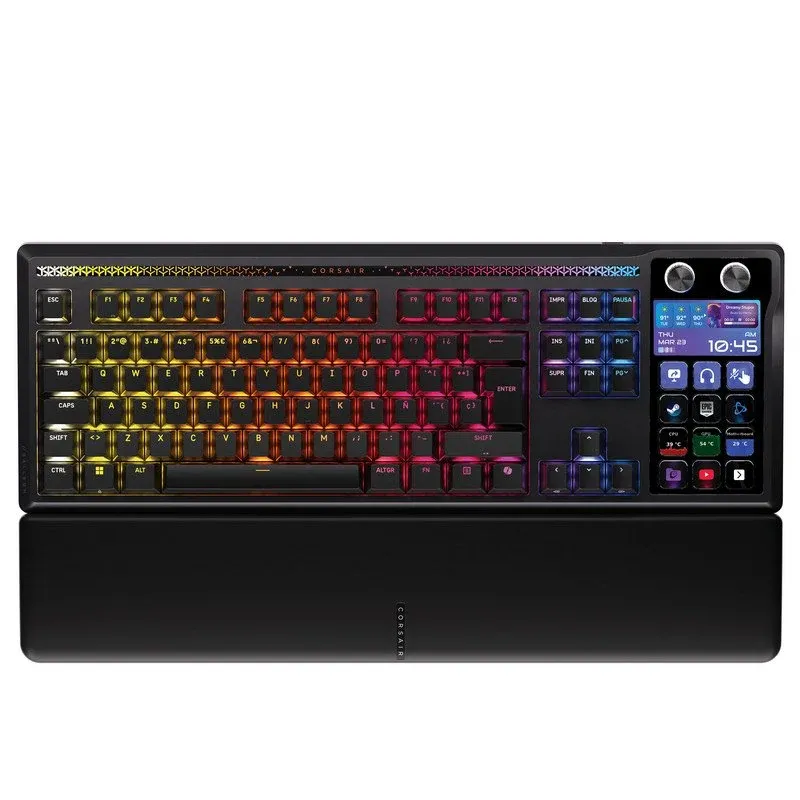 Teclado Corsair GALLEON 100 SD mecânico com Stream Deck, LCD e RGB