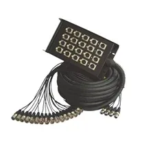 Cabo Multicore PowerAcoustics 2088 20vias 50mts 16InXlr/4Out Preto