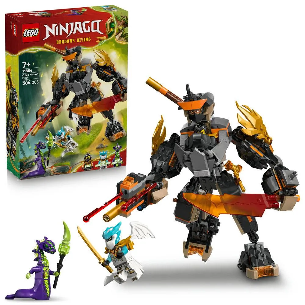 LEGO NINJAGO: Robô de Missões do Cole e Zane Dragão | Idades 7+ | 364 Peças | Item 71854