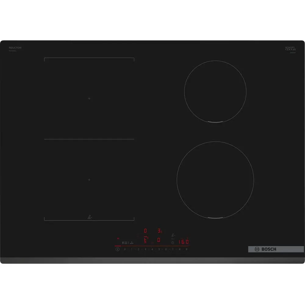 Placa de Indução Serie 6 PVS731HC1E 70cm 4 Zonas 7400W (Preto) - BOSCH