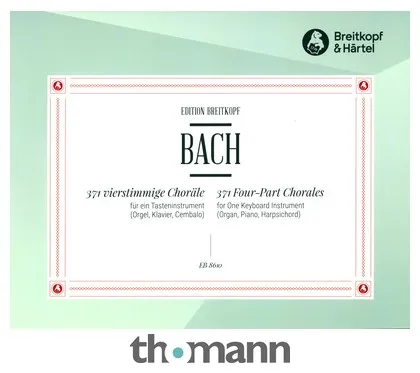 Breitkopf & Härtel Bach 371 vierstimmige Choräle