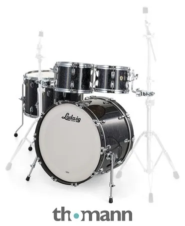 Ludwig Classic Maple 5pcs Ebony Pearl
