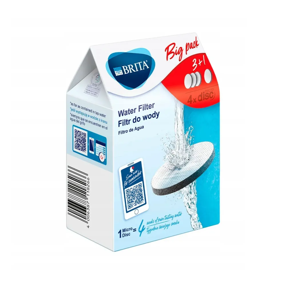 Pack de 3 Filtros + 1 Microdisc p/Garrafa de Água Brita
