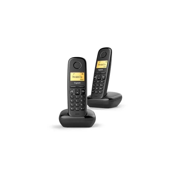 Pack 2X Telefone S/ Fios Dect A270 Duo (Preto) - Gigaset