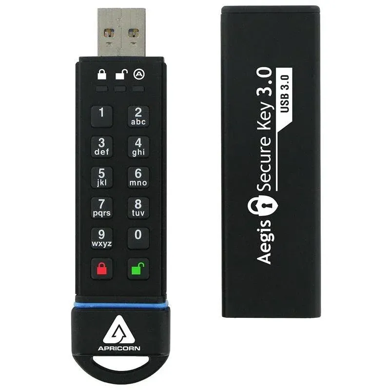 Pen USB SanDisk Apricorn Aegis Secure Key 3.0 240 GB cifrada