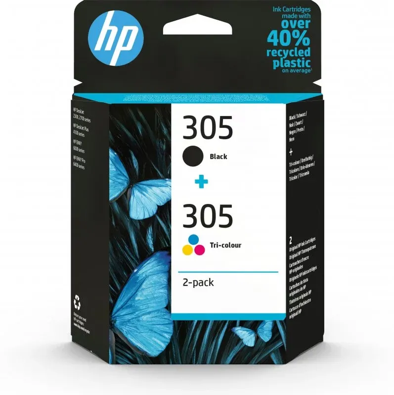 Pack 2x Tinteiros 305 (Preto/Cores) - HP