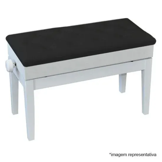 Gewa BANCO PIANO REGULAVEL Deluxe Compartment Branco Matte