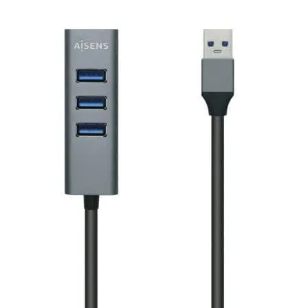 Hub USB A106-0507 Alumínio Aisens Cinza