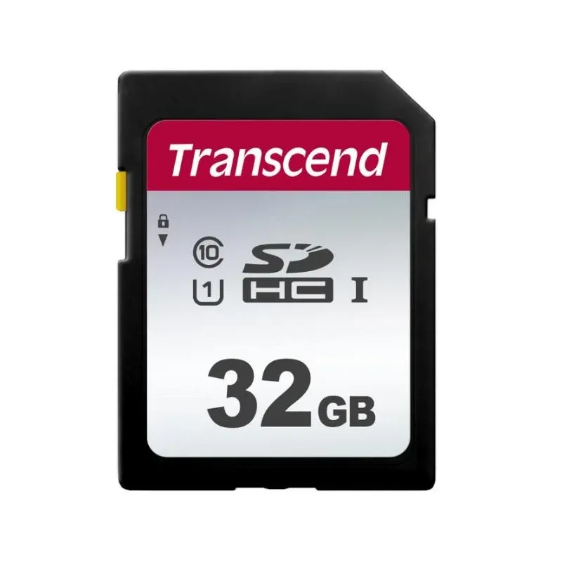 Cartão de memória Transcend 300S 32GB SDHC Classe 10 UHS-I U1 V30 Preto