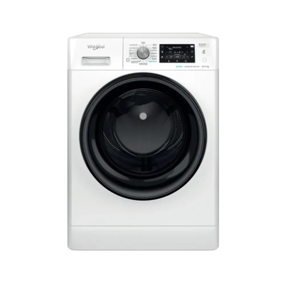 Máquina de Lavar e Secar Roupa Whirlpool 10/7 Kg 1400RPM Branca - FFWDD1074489