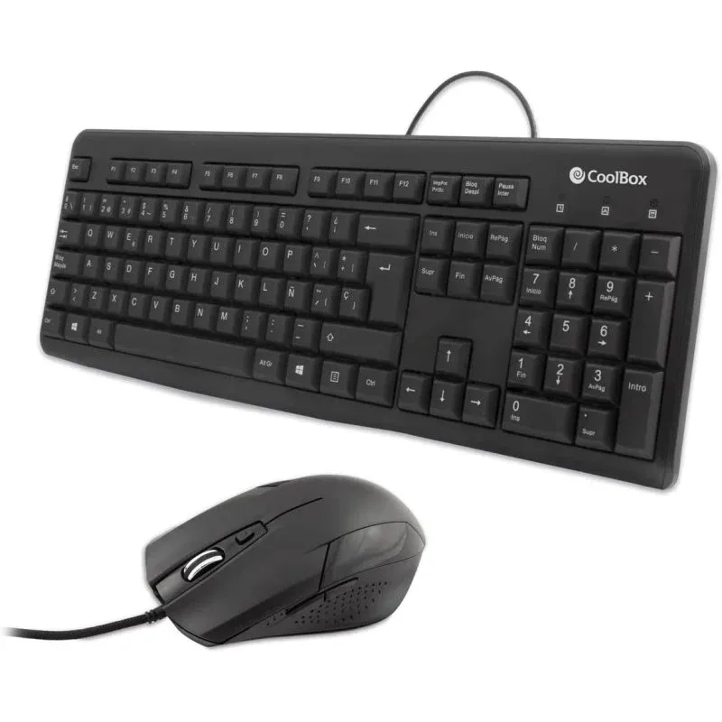 Coolbox Combo Teclado + Rato USB 1600DPI Preto