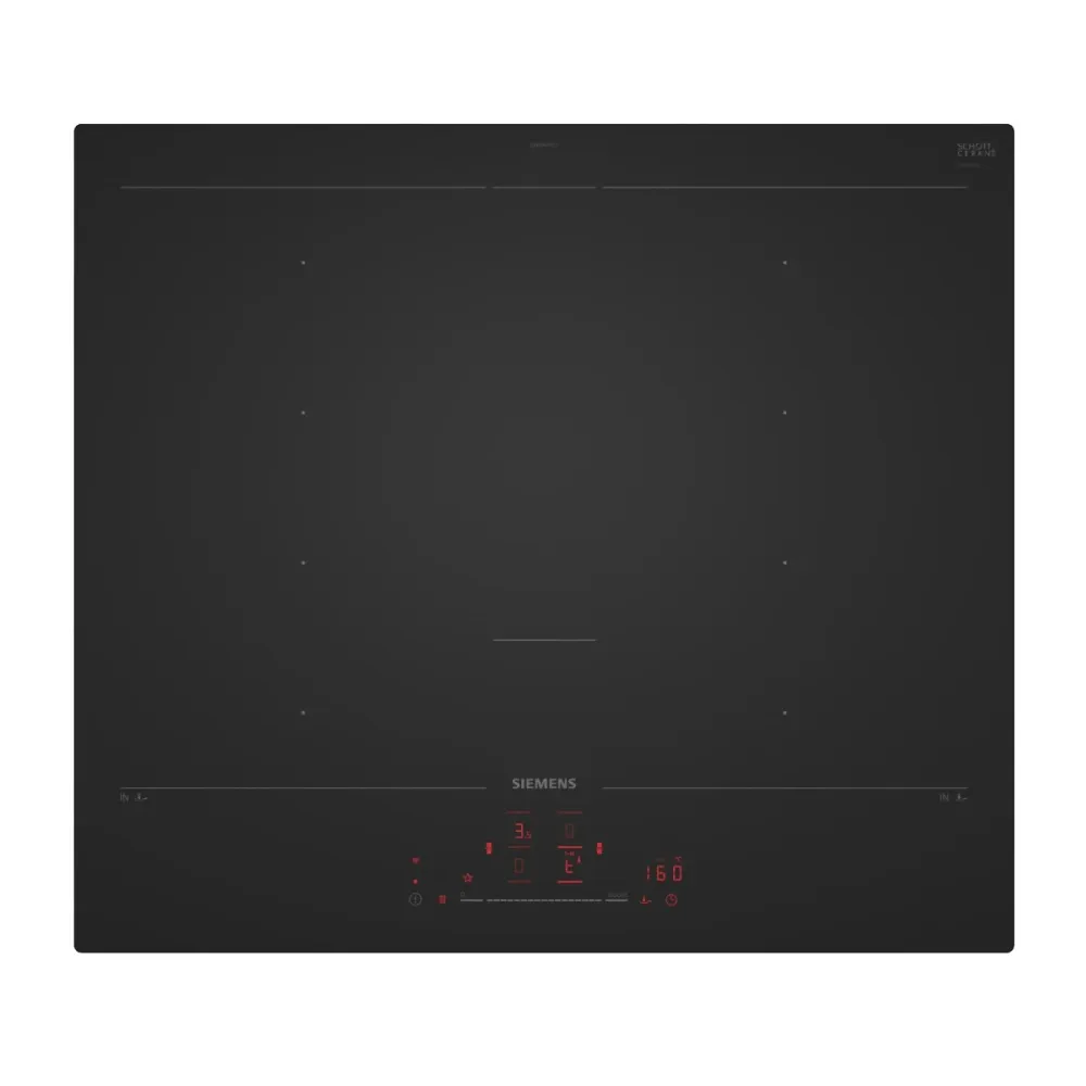 Placa de Indução Siemens iQ700 4 Zonas 3700W Preto Mate - EX61AHYC1E