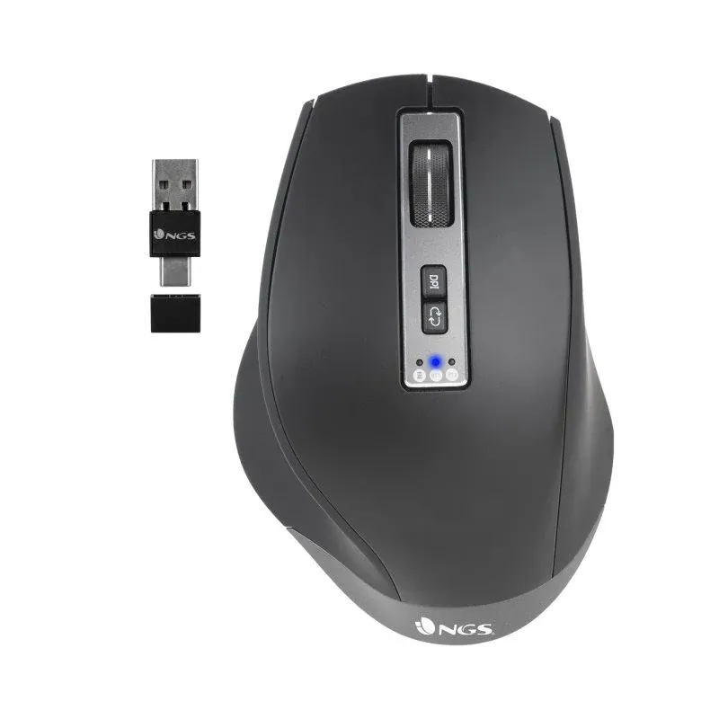 NGS RATO WIRELESS E BLUETOOTH LASER ERGONOMICO BATERIA 3200 DPI BLACK