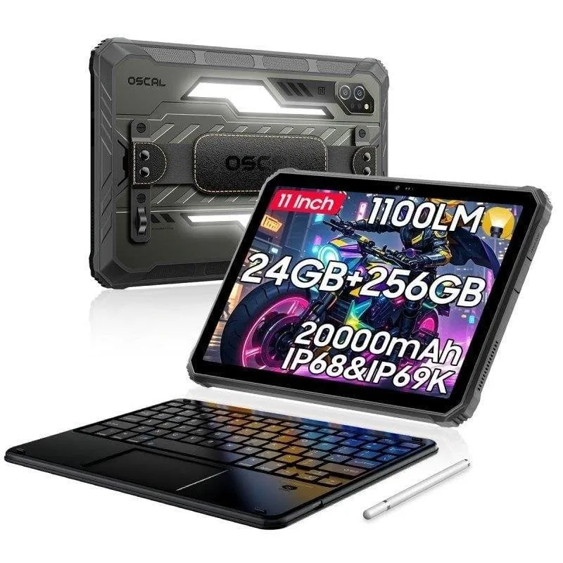 Tablet OSCAL Spider 10 4G 11" 24GB 256GB Preto com Teclado