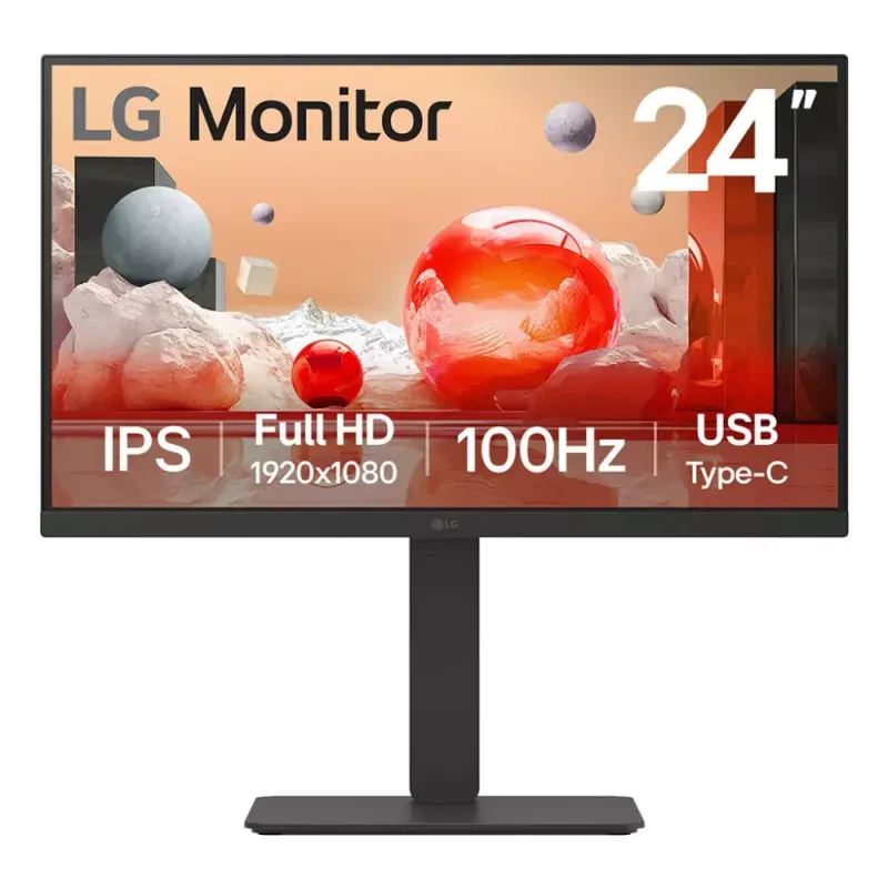 LG MONITOR IPS 24" (23.8") 16:9 FHD HDMI DP USB-C COLUNAS PIVOT 24BA650-B