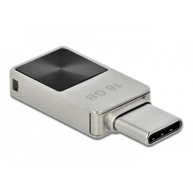 Pen USB Delock Mini USB-C 16 GB 3.2 Gen 1 120 MB/s Prata