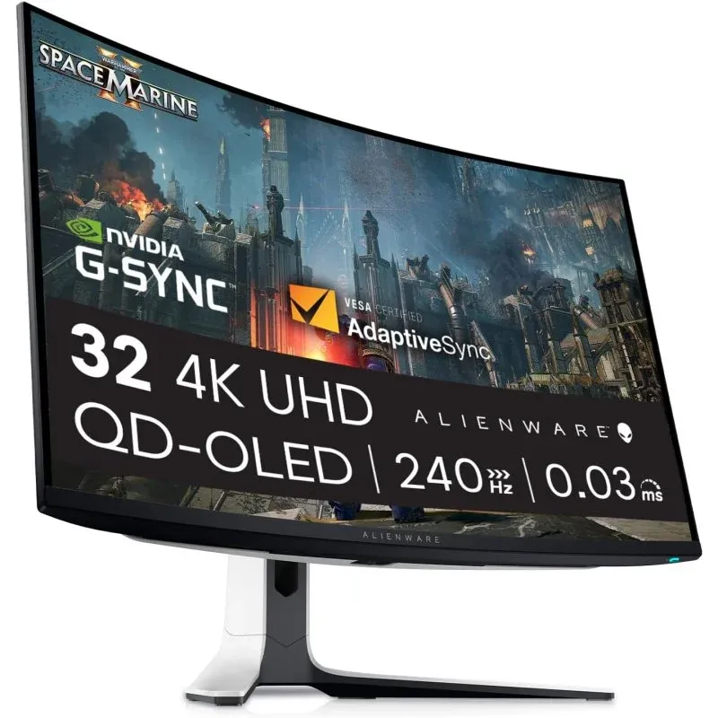 Monitor Dell Alienware AW3225QF 32" QD-OLED UltraHD 4K 240Hz 0.03ms G-SYNC Curvo