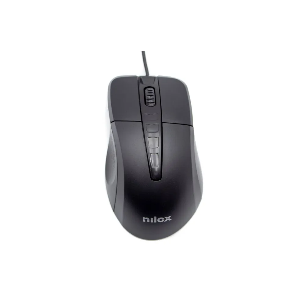 Rato Ergonômico Nilox Usb 1000 Dpi Preto