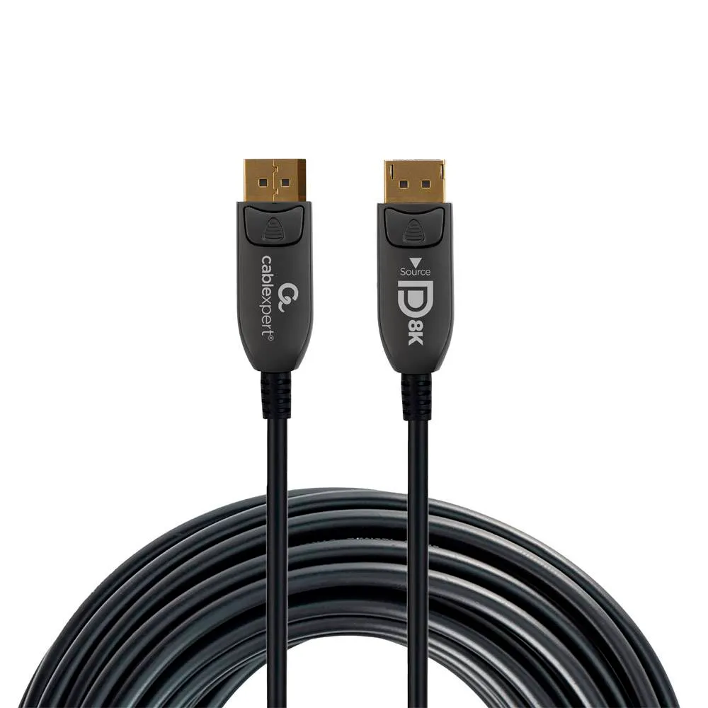 Cabo Ótico Ativo DisplayPort 1.4 Gembird CC-DP8K-AOC-20M AOC Premium Series 8K 60Hz 20m Preto
