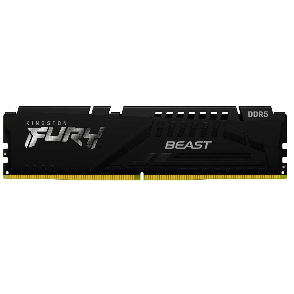 Memória RAM UDIMM Kingston Fury Beast 32GB (1x32GB) DDR5-5200MHz (Intel XMP) CL40 (40-40-40) 1.25V 2Rx8 Preta