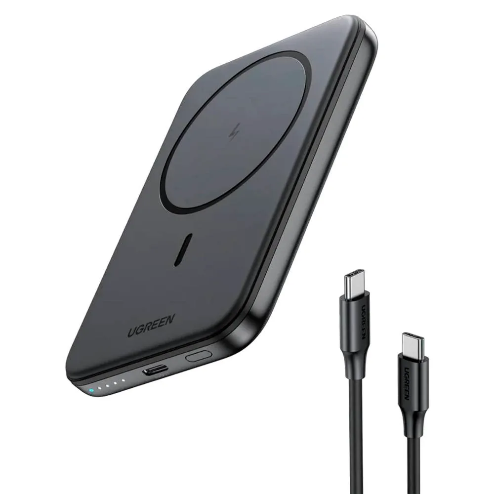 Powerbank UGREEN PB561 Magnetic Wireless 10000mAh 20W / Qi 15W Wireless Charging Preta