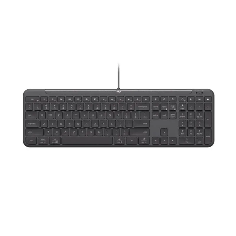 Teclado Logitech Signature Slim K620 com fio USB Type-C AZERTY francês graphite