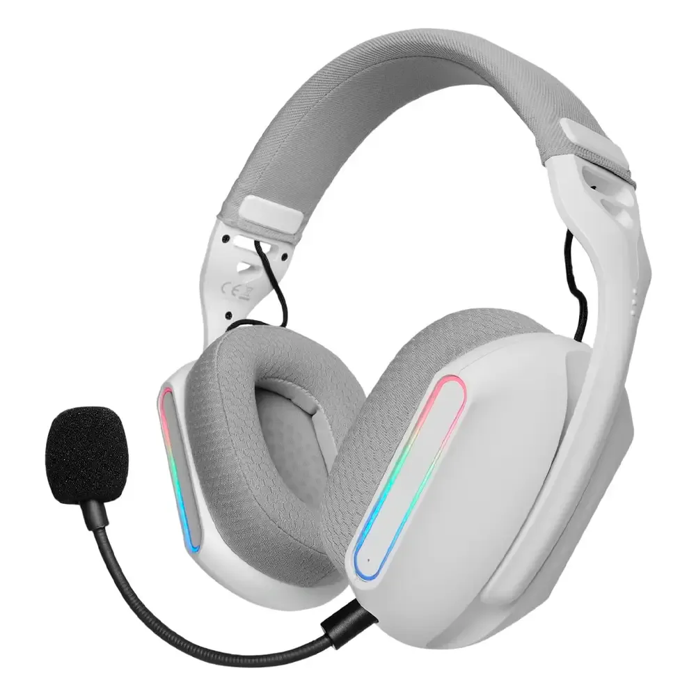 Headset Mars Gaming MHW-PRO ARGB Wireless/Bluetooth 7.1 Surround Branco