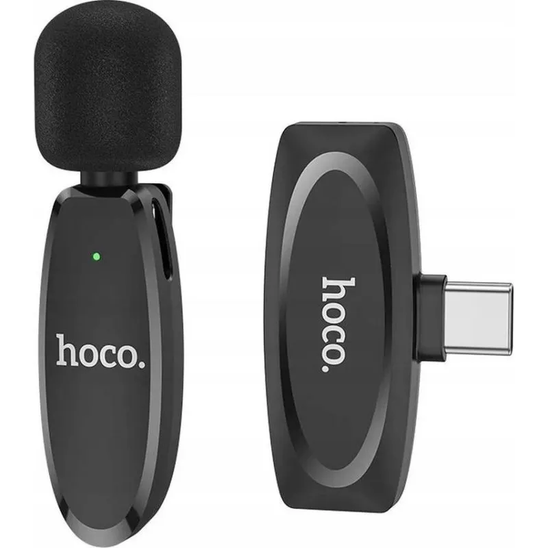 Microfone Hoco L15 USB-C sem fios com bateria integrada