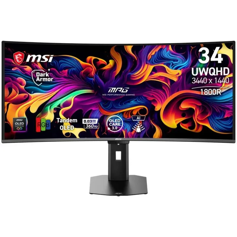 Monitor MSI MPG 341CQR QD-OLED X36 34" UWQHD 360Hz QD-OLED Curvo Adaptive-Sync