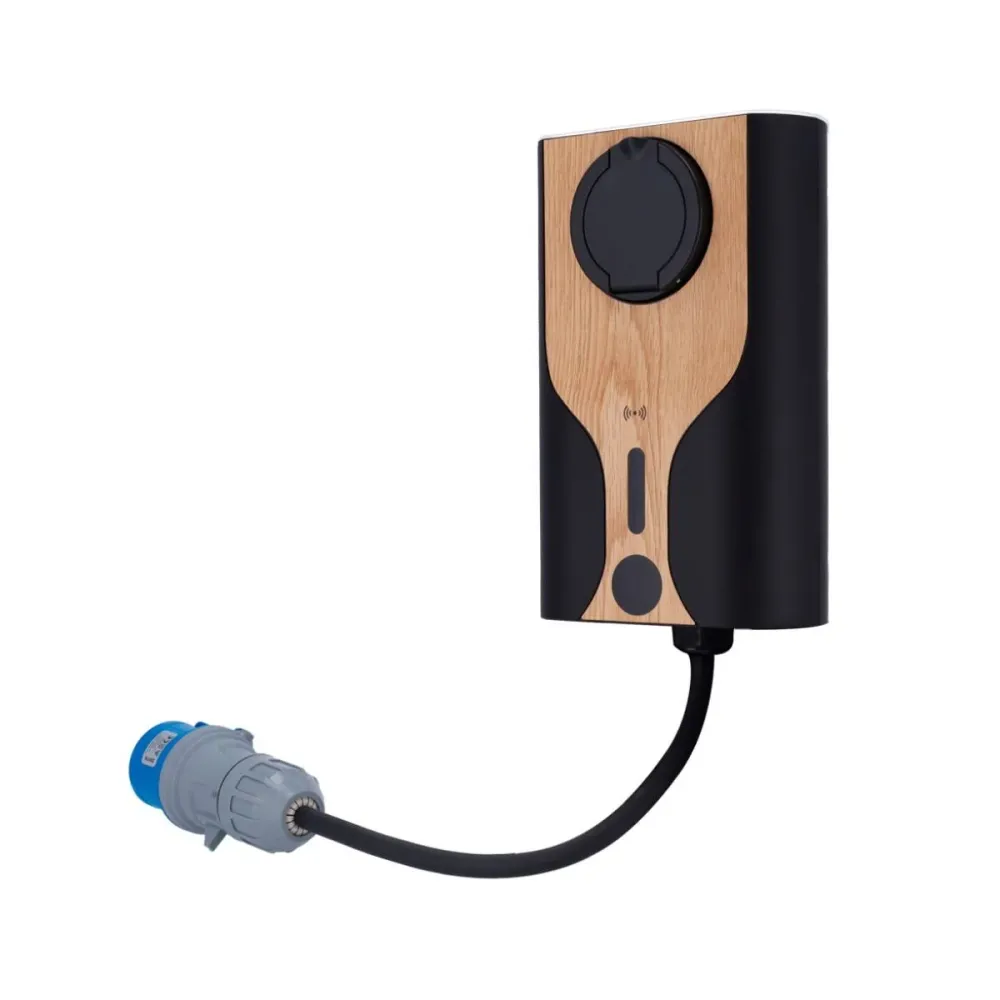 Carregador para Carros Wallbox Raedian Nora Tipo 2 7.4kW 32A IP55 IK10 Madeira - RD-NORA-7-C1-S-RET
