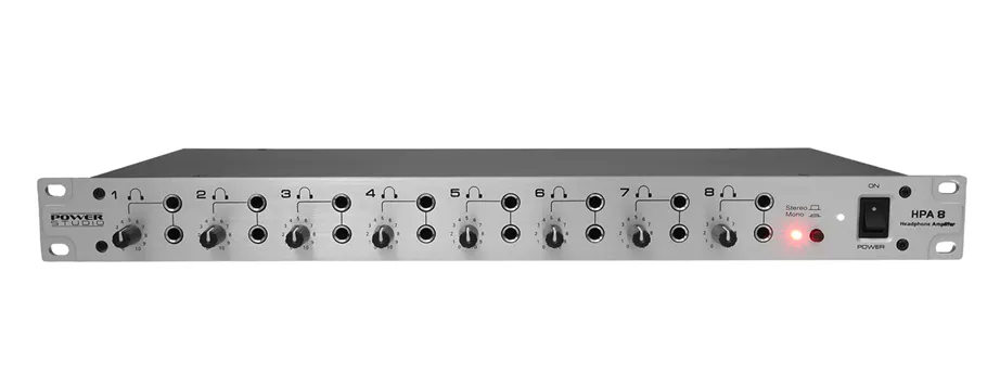 Amplificador Auscultadores PowerStudio HPA 8 8 8 canais