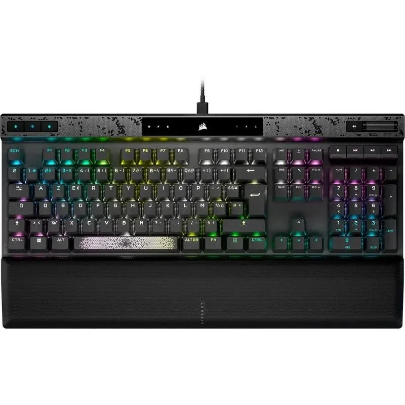Teclado Corsair K70 MAX mecânico Layout FR RGB descanso ajustável
