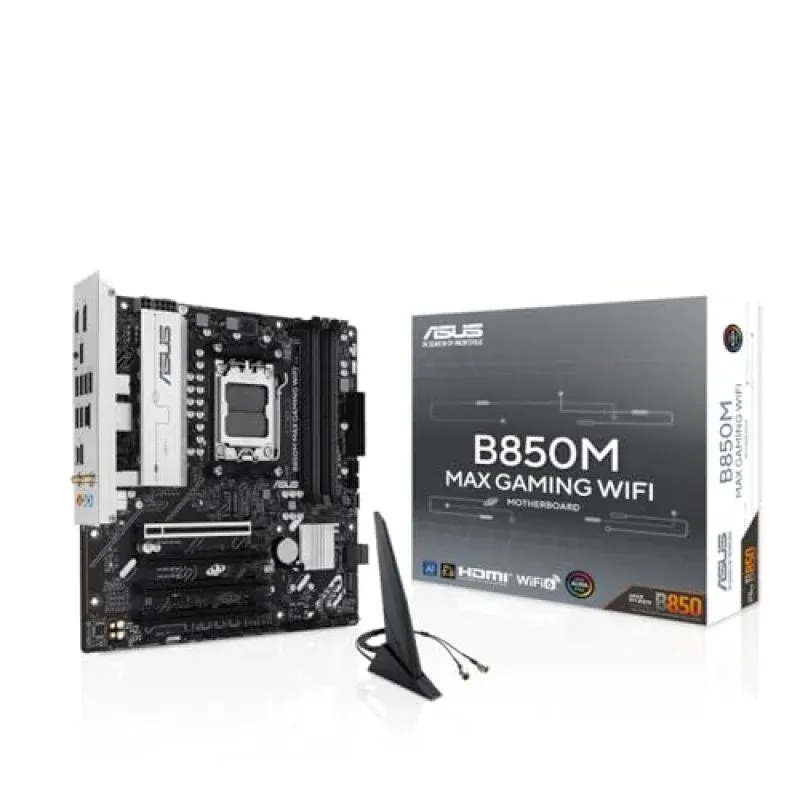 ASUS B850M MAX GAMING WIFI Motherboard Micro-ATX B850 AM5 DDR5 Wi-Fi 6 PCIe 5.0