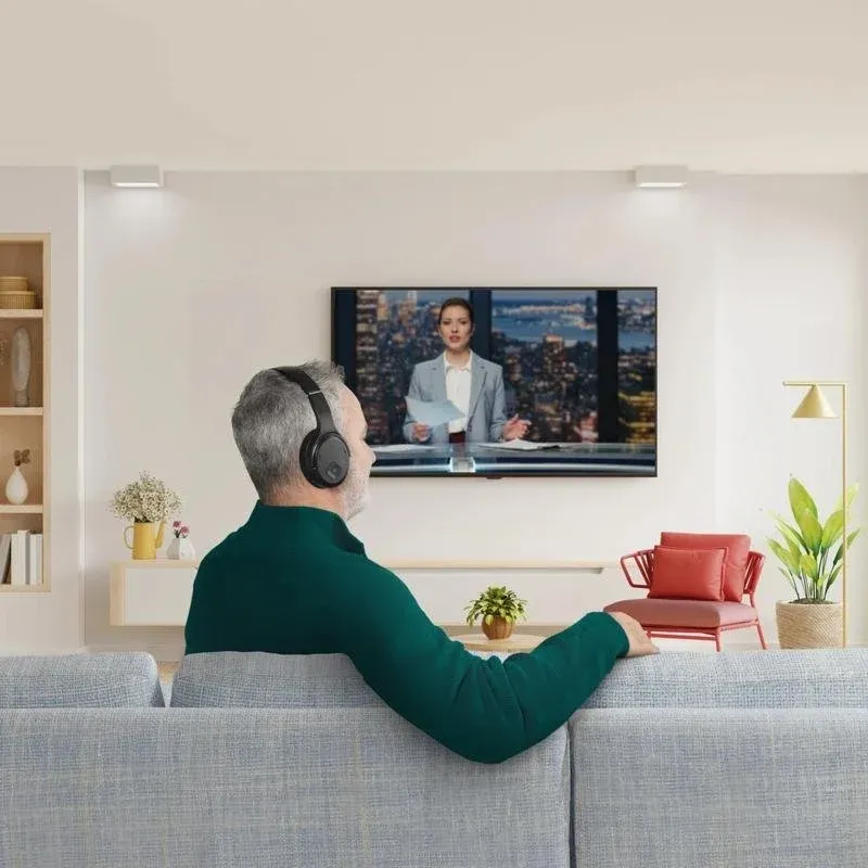 Auriculares Hama 00221847 Inalámbricos e com fio Bluetooth e RF para TV com Redução de Ruído Preto