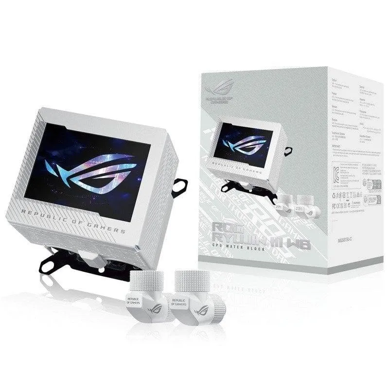 Refrigeração Líquida ASUS ROG Ryujin III WB 3,5" 1 Ventoinha Branco