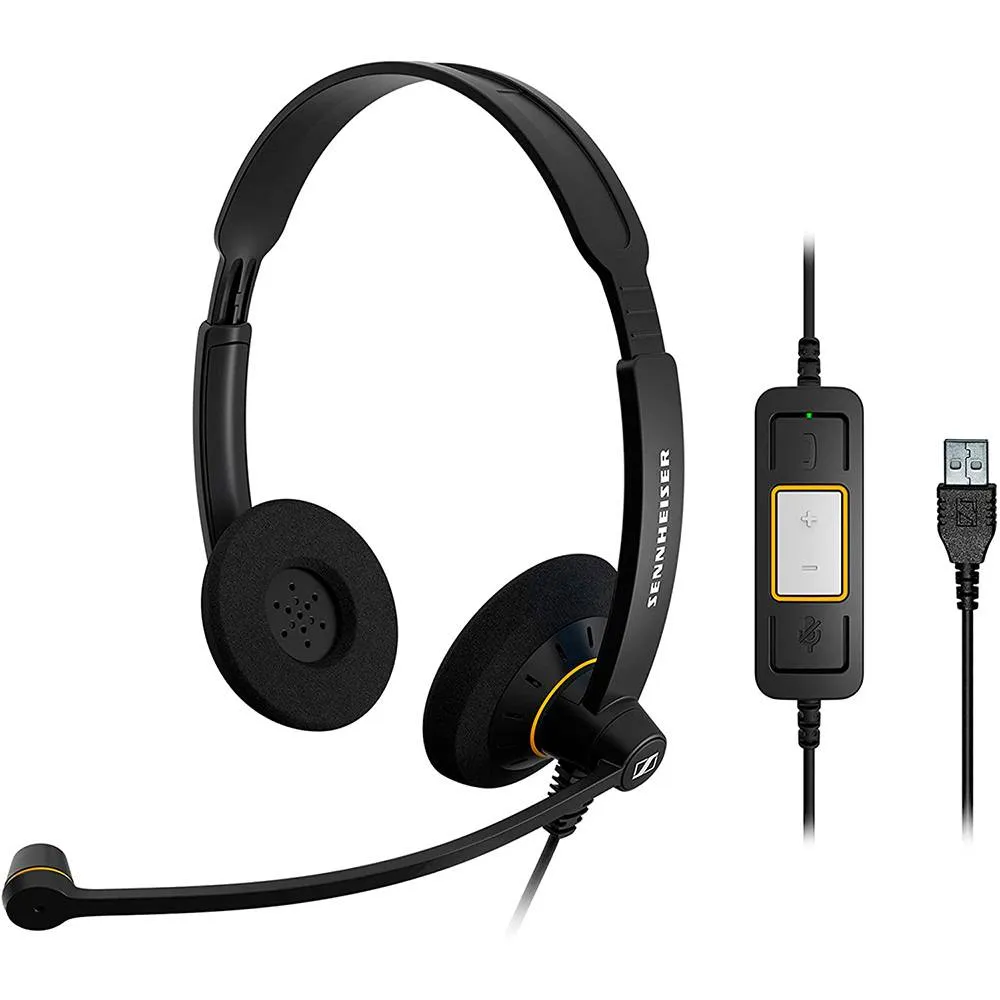 Headset Sennheiser EPOS IMPACT SC 60 USB ML Preto