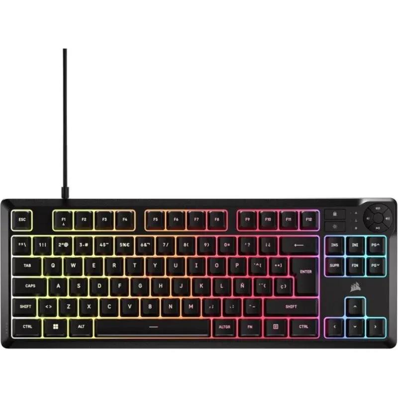 Corsair K55 Core TKL Teclado de Membrana Resistente a Derrames RGB (ES)