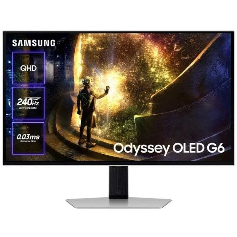 Monitor Samsung Odyssey OLED G6 G61SD 27" QHD 240Hz OLED FreeSync G-SYNC 0,03ms Prata