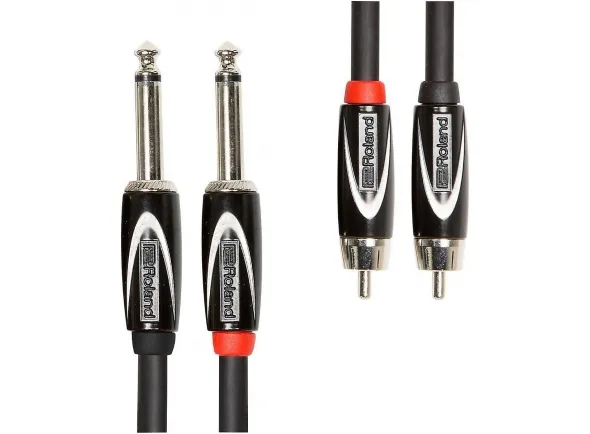 Roland RCC-3-2R28 Cabo Audio Jack Duplo mono / RCA Duplo 1m Garantia Vitalícia