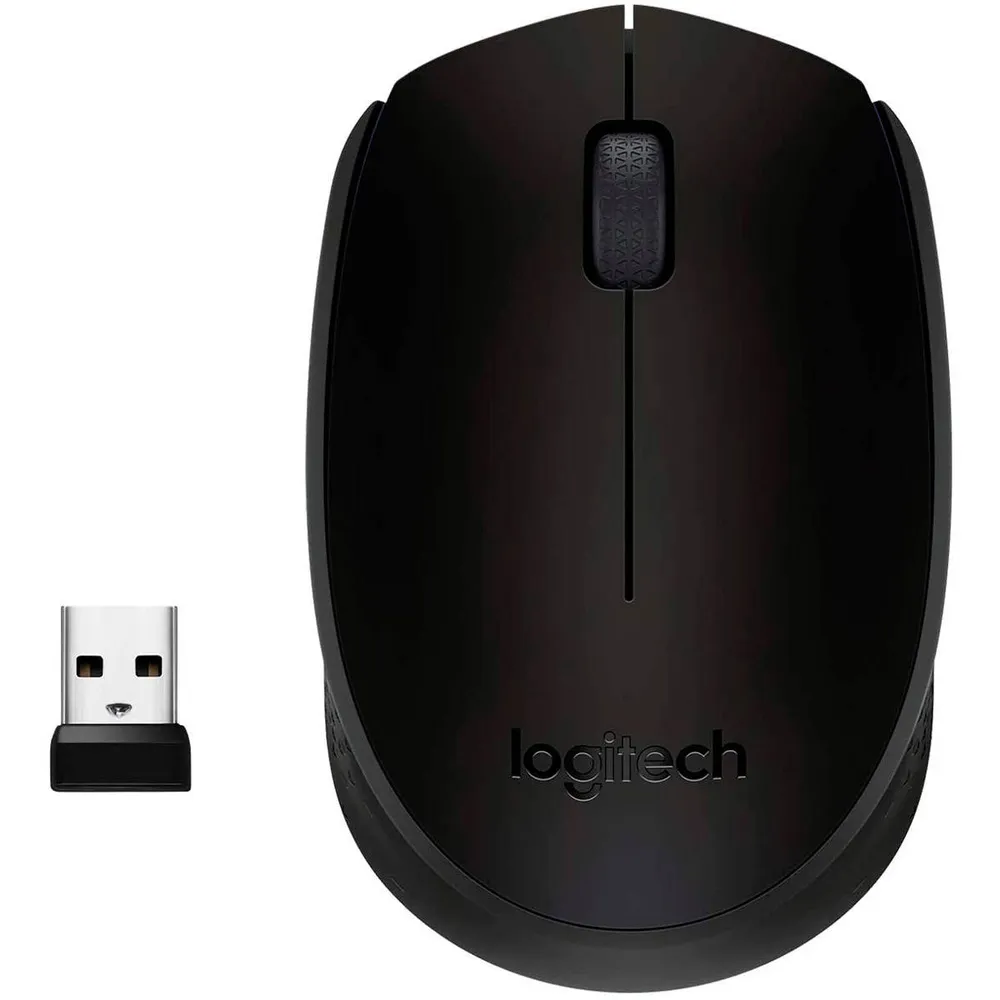 Rato Óptico 1000 DPI USB s/ Fios Preto (M171) - LOGITECH