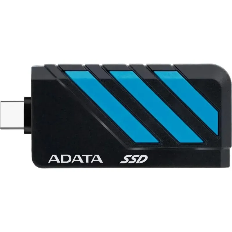 Disco SSD Externo ADATA SC735 1TB USB-C Compacto Preto Azul